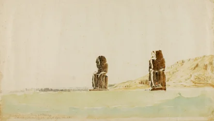 Memnon、Thebes、nd の彫像