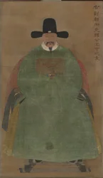 韓怡藝 1368-1644年頃 絹本着色 掛軸