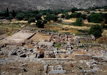 ミノア文明：紀元前1700～1650年頃に建設されたザクロスの宮殿跡の様子。クレタ島