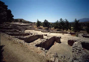 ミノア文明：ハギア・トリアダ遺跡の景観（紀元前2000～1400年）。