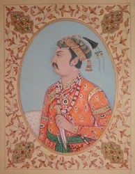 威厳あふれるインド皇帝の肖像画