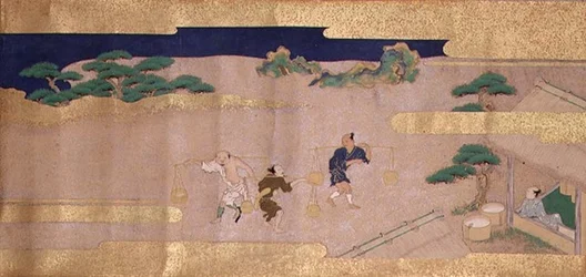 文章物語」（紙にインク、カラー、ゴールド