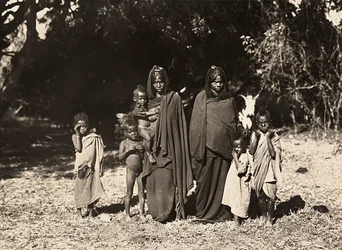 ファシストの時代に帝国を築く。アフリカの先住民、1936年9月5日（モノクロ写真