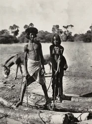ファシスト時代の帝国建設井戸を掘るベニアマールの人々 1936年9月5日（モノクロ写真