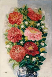 花瓶の花（油彩・キャンバス）