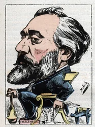 レオン・ガンベッタの肖像（1838-1882）フランスの政治家