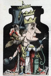 1801年のAllegorie du Concordat（ピウス7世とボナパルトの間のサイン）は、モロクがナポレオン3世とローマ教皇との圧縮装置として表現したもの。