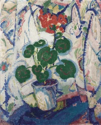 花の静物、c.1914-16（船内の油）
