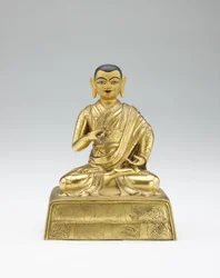 19世紀半ばのラマと教師の部分的なセットからの12番目のダライラマ、Trinlay Gyatso