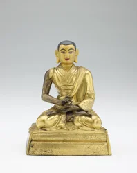19世紀半ばのラマと教師の部分的なセットからの正体不明の教師