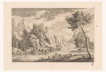 川のある山の風景