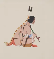 シャイアン、1934年頃（水彩）