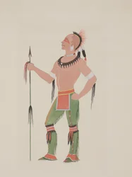 オセージ、1934年頃（水彩）