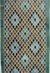 Bou Inania Madrasa、ゼリーのタイル細工、c14th（セラミック）