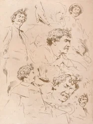 「肖像研究」、c1880、1904