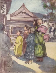 「観劇」、c1887、1901