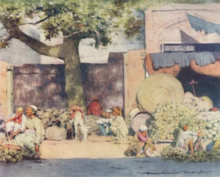 デリーでの果物屋台、1905