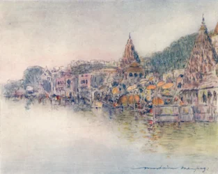 聖なる川のほとり、ベナレス、1905