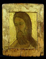 洗礼者聖ヨハネのアイコン、1500年頃（金箔とパネル上のテンペラ）