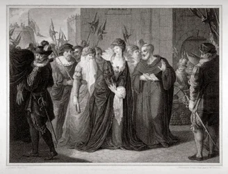 ロンドン塔での処刑に導かれるジェーン・グレイ夫人、1554年、1797年