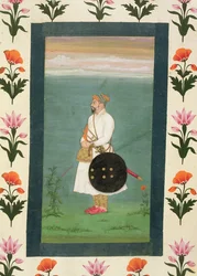 スモールクライヴアルバムc.1635-40からの将校の立ち姿（紙に不透明なトイレ）