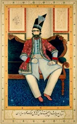 F. Nasser al-Din Shah Qajar 1831-1896、1850 年代の肖像。