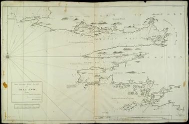 カッスル・ヘイブンのスタッグスからダージーIまでのアイルランド南西海岸。1775年、M.マッケンジーセンによって測量・航海された。