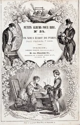 Little albums for laughs number 25」の表紙。彼らはパリから私たちに手紙を書きました。第二部」、1850年（エングレーヴィング