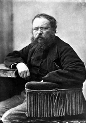 ピエール・ジョセフ・プルドン（1809-1865）労働組合 フランスの社会主義者、政治理論家 1865年、Gaspard Felix TournachonがFelix Nadar（1820-1910）に言った写真