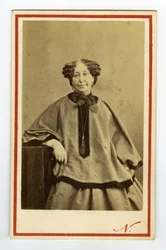 作家ジョージ・サンド（1804-1876）の肖像（オーロール・デュパン）、デュデバン男爵夫人。名刺