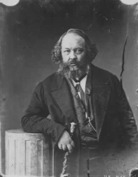 ミハイル・バクーニン、ロシアの革命家でアナキズムの理論家、c1863