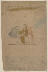 アテンダントを持つ女性、ca。 1775-80。