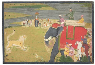 ライオンシカーでのラジャバルヴァントデヴシン、1750年頃