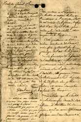 1921 年 1795 年 9 月 13 日のボナパルト将軍のメモ。