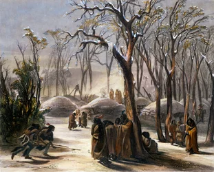 「ミナタレスの冬の村」、1843