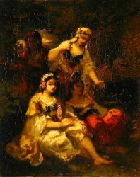 スペインの4人の乙女たち」1844-60年頃（パネルに油彩