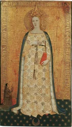 Vierge parturiente, Virgo paritura - Madonna del Parto (Madonna of Parturition) - Nardo di Cione (acted ca 1346-1365).パネルにテンペラ