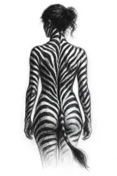 優雅なゼブラの女性