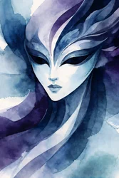 幻想的な仮面の女
