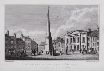 リポンのマーケットプレイスとタウンホール（彫刻