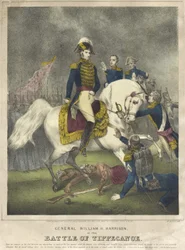 ティペカヌーの戦いでのウィリアムH.ハリソン将軍、パブ。 1840