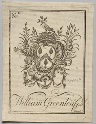 ブックプレート: William Greenleaf Jun.r が刻まれた紋章