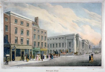 Aldersgate Street、ロンドン市、c1830