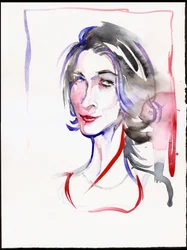 ヴェロニク・ジェンス、2025年（水彩画）