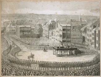 「1745 年の反乱軍の処刑」、タワー ヒル、ロンドン、18 世紀