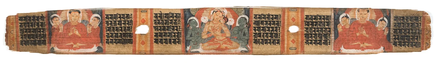 フォリオ2r女神Prajnaparamita、Astasahasrika Prajnaparamita（ヤシの葉と木のインクと色）（詳細は430761を参照）
