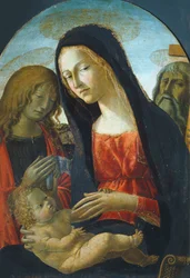 ネロッチョ・デ・ランディ（1447-1500）による子供を持つマドンナ