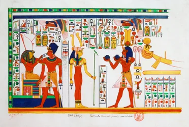 1841年、エジプト、エルカブの壁画
