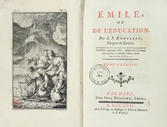 ジャン=ジャック・ルソー作「エミールの口絵」、1762