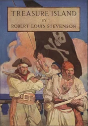 Robert Louis Stevenson（1850-1894）によるトレジャーアイランド用ダストジャケット、パブ。 1915